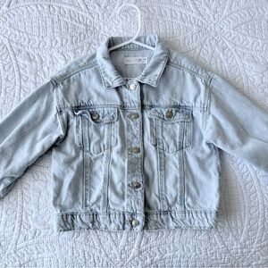 Zara Kids Light Wash Denim Jacket Size 4-5T